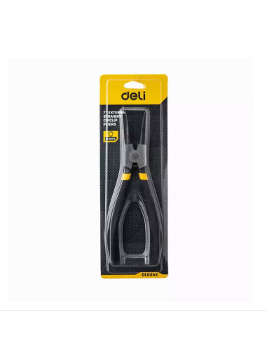DL0342,Cleste cu varf subtire pt precizie 7 inch negru dl0342 deli