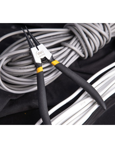 DL0342,Cleste cu varf subtire pt precizie 7 inch negru dl0342 deli