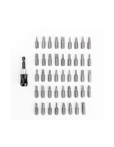 DL250045,Set surubelnita + 45 capete in cutie plastic DELI DL250045