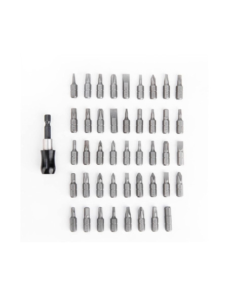 DL250045,Set surubelnita + 45 capete in cutie plastic DELI DL250045