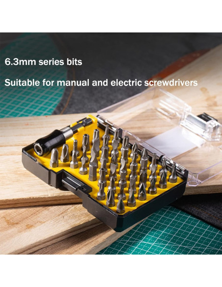 DL250045,Set surubelnita + 45 capete in cutie plastic DELI DL250045