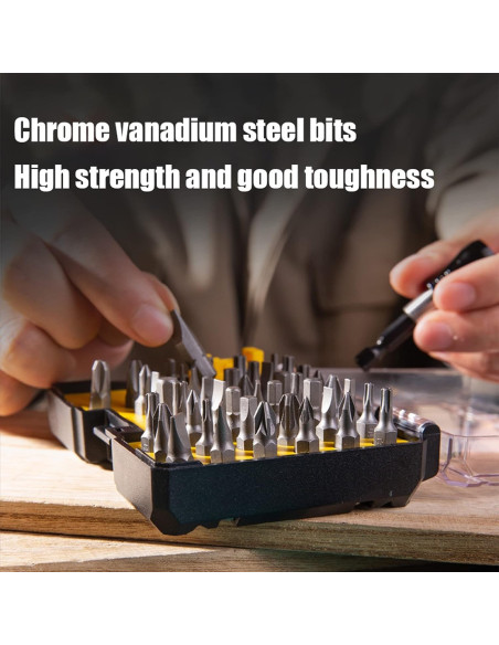 DL250045,Set surubelnita + 45 capete in cutie plastic DELI DL250045