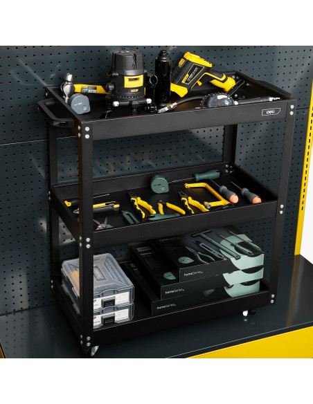 DLEDL433023,Carucior metalic cu rotile pentru scule DELI DLEDL433023, 700 x 350 x 760 mm