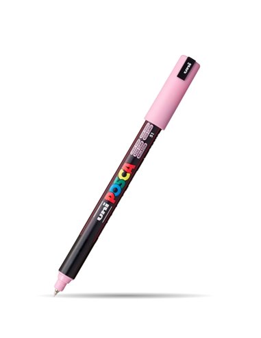Marker UNI Posca PC-1MR, varf metalic, 0.7 mm, Roz deschis