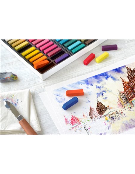 Creioane Colorate Faber-Castell Pastel Soft Mini, 48 culori Creioane Colorate Faber-Castell Pastel Soft Mini, 48 culori