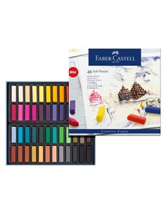 Creioane Colorate Faber-Castell Pastel Soft Mini, 48 culori