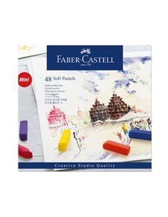 Creioane Colorate Faber-Castell Pastel Soft Mini, 48 culori 2