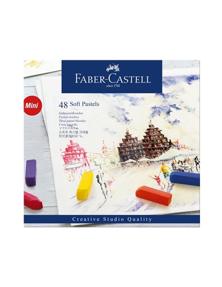 Creioane Colorate Faber-Castell Pastel Soft Mini, 48 culori Creioane Colorate Faber-Castell Pastel Soft Mini, 48 culori