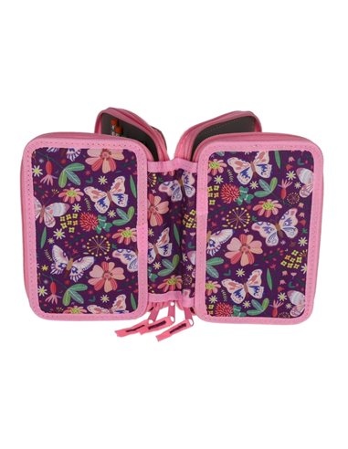 Penar echipat cu 3 fermoare Pigna, 33 piese, Motiv unicorn Penar echipat cu 3 fermoare Pigna, 33 piese, Motiv unicorn