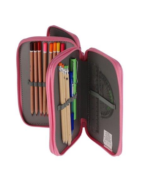 Penar echipat cu 3 fermoare Pigna, 33 piese, Motiv unicorn Penar echipat cu 3 fermoare Pigna, 33 piese, Motiv unicorn