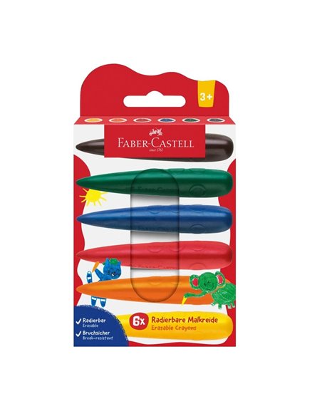 Creioane cerate model degete set 6 faber castell