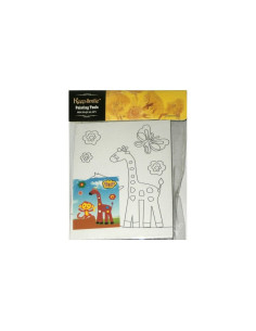 S882,Set Pictura pe panza imprimata 10x15cm, CNX - panza, sablon diverse modele + 6 culori guase