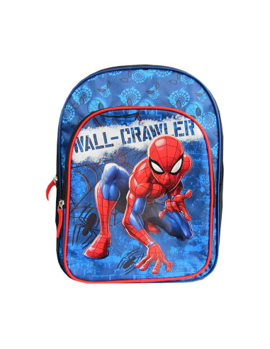 G507,Ghiozdan St.Majewski Spiderman, 3 compartimente, 2 buzunare, albastru, 651298