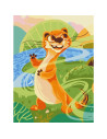 P4312,Set Pictura pe numere 30x40cm, Brushme - Suricata - panza, cadru de lemn, pensule, culori acrilice, KBS0145