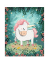 P4268,Set pictura pe numere 40x50cm, Brushme - Unicorn - pensule, culori, BS43586