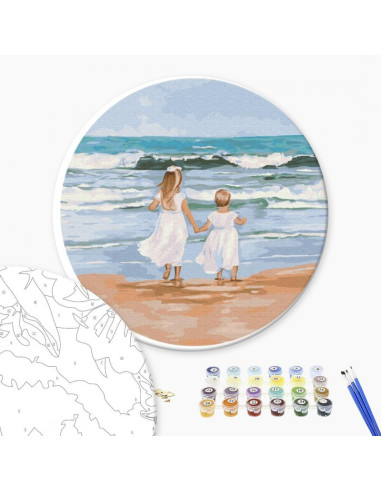 P4299,Set pictura pe numere 40x40cm, Brushme - Idila - Iryna Ponna - pensule, culori, RC00066L