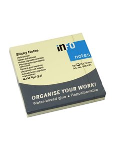 Notes adeziv Info Notes, 75x75 mm, 100 file