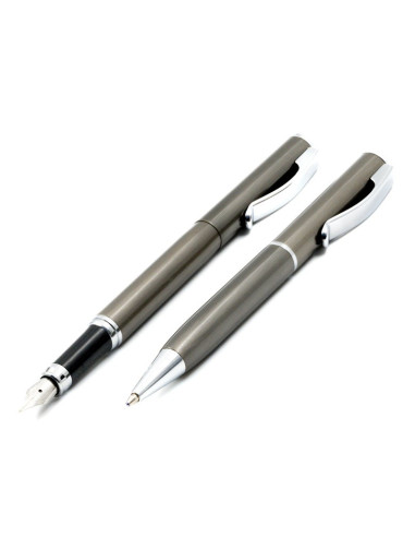 S1399,Set cadou stilou + pix Cresco Classic 830019 CL-01, corp metalic grafit clips argintiu