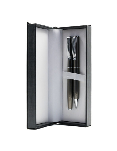 S1399,Set cadou stilou + pix Cresco Classic 830019 CL-01, corp metalic grafit clips argintiu