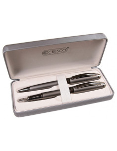 S1894,Set cadou stilou + pix Cresco Symphony 850005 SY-01, corp metalic grafit clips argintiu