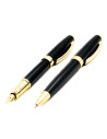 S1895,Set cadou stilou + pix Cresco Symphony 850005 SY-03, corp metalic negru clips auriu