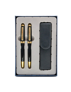 S1897,Set cadou stilou + pix + etui Cresco Symphony 850006 SY-03, corp metalic negru 2