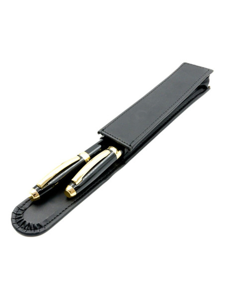 S1897,Set cadou stilou + pix + etui Cresco Symphony 850006 SY-03, corp metalic negru