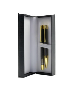 S2266,Set cadou stilou + pix Cresco Elegant E850054, corp metalic grafit clips auriu