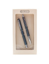 S2424,Set cadou stilou + pix Cresco Winner 880059, corp metalic gri pastel clips argintiu