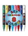 M1478,Marker UNI Posca PC-1M, varf rotund, 0.7mm, set 8 culori