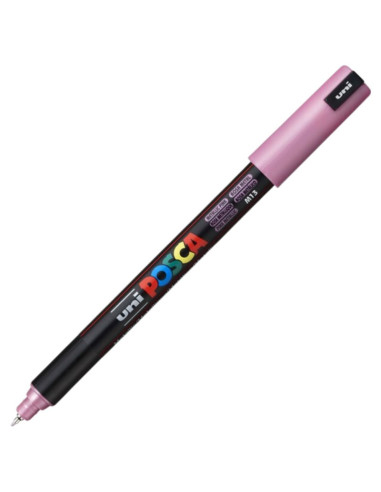 M1513,Marker UNI Posca PC-1MR, varf fin metalic, 0.7mm, set 8 culori metalizate