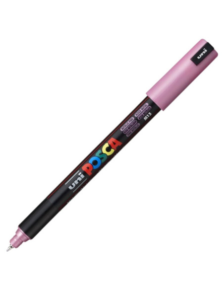 M1513,Marker UNI Posca PC-1MR, varf fin metalic, 0.7mm, set 8 culori metalizate