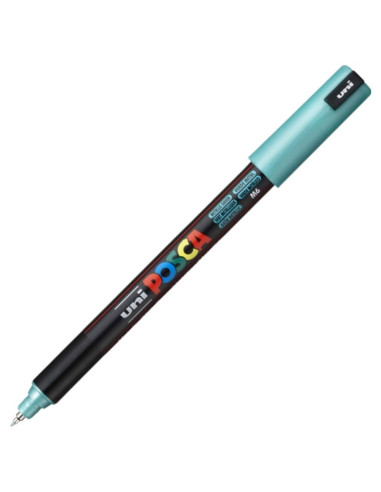 M1513,Marker UNI Posca PC-1MR, varf fin metalic, 0.7mm, set 8 culori metalizate