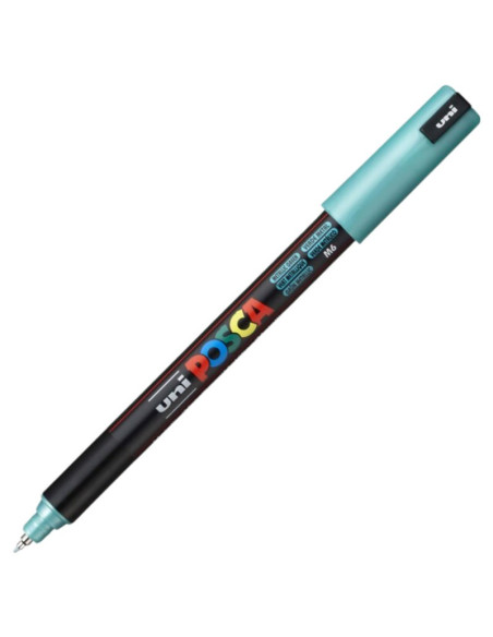 M1513,Marker UNI Posca PC-1MR, varf fin metalic, 0.7mm, set 8 culori metalizate