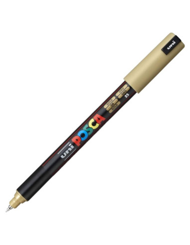 M1513,Marker UNI Posca PC-1MR, varf fin metalic, 0.7mm, set 8 culori metalizate