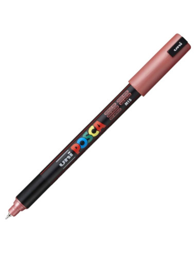 M1513,Marker UNI Posca PC-1MR, varf fin metalic, 0.7mm, set 8 culori metalizate