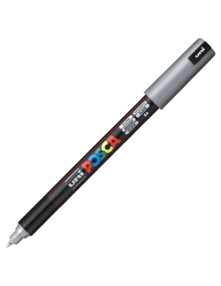 M1513,Marker UNI Posca PC-1MR, varf fin metalic, 0.7mm, set 8 culori metalizate
