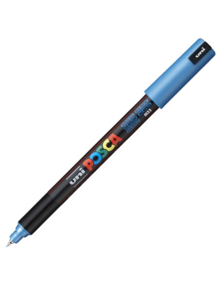 M1513,Marker UNI Posca PC-1MR, varf fin metalic, 0.7mm, set 8 culori metalizate