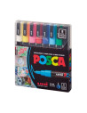 M1483,Marker UNI Posca PC-3M, varf rotund, 0.9-1.3mm, set 8 culori