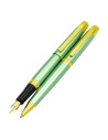 S2517,Set cadou stilou + pix CNX 8017 290035, corp metalic verde deschis clips auriu