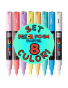 M1479,Marker UNI Posca PC-1M, varf rotund, 0.7mm, set 8 culori pastel