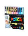M1484,Marker UNI Posca PC-3M, varf rotund, 0.9-1.3mm, set 8 culori pastel