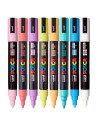 M1487,Marker UNI Posca PC-5M, varf rotund, 1.8-2.5mm, set 8 culori pastel