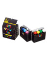 M1545,Marker UNI Posca Mop'r PCM22, varf rotund buretat, 3.0-19.0mm, set 8 culori