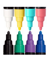 M1558,Set 8x Marker UNI Posca PC-5M, varf rotund, 1.8-2.5mm, cutie carton + saculet textil