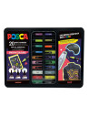 C4307,Set 20x Marker UNI Posca Groovy Colours, cutie metalica (6x PC-1M, 7x PC-3ML, 7x PC-5M)