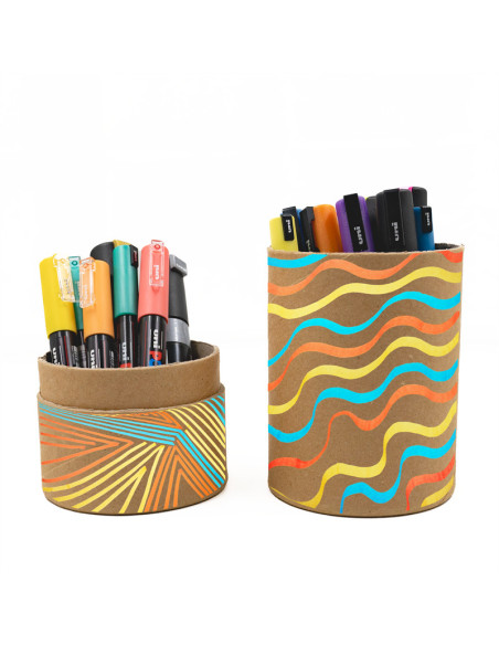 P4674,Pachet Cutie de colorat +18 markere Posca (4x 1MR, 4x 1M, 4x 3ML, 4x 5M, 2x 8K)