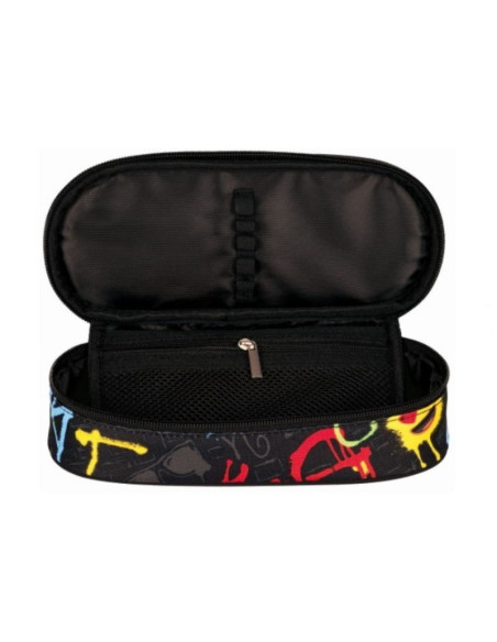 P4582,Penar neechipat St.Majewski Emoji, 1 fermoar, negru cu galben