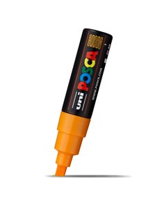 Marker UNI POSCA PC-8K, 8 mm, varf tesit, Portocaliu inchis