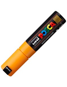 Marker UNI POSCA PC-8K, 8 mm, varf tesit, Portocaliu inchis 2